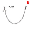 18/38/65cm Rock Punk  Long Metal Wallet Belt Chain Trousers Hipster Pant Jean Keychain Silver Ring Clip Keyring HipHop Jewelry