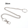 18/38/65cm Rock Punk  Long Metal Wallet Belt Chain Trousers Hipster Pant Jean Keychain Silver Ring Clip Keyring HipHop Jewelry